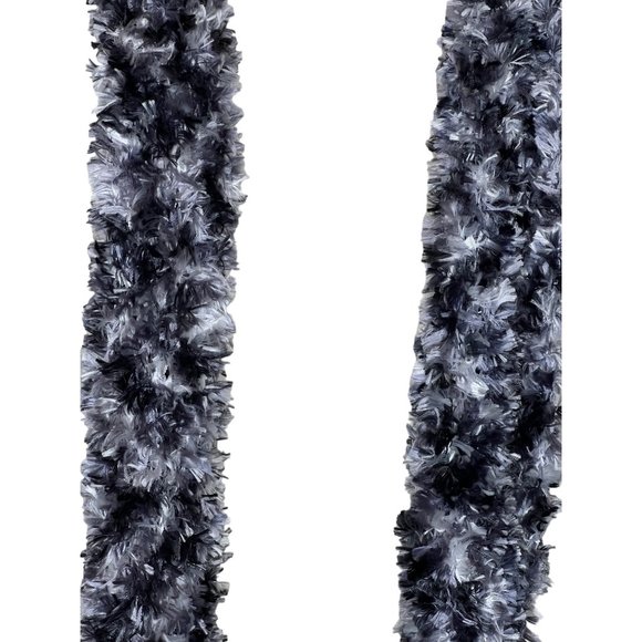 Three scarf set 1 maroon stretch soft knit 2 marbled black white gray 3 white - Picture 7 of 15